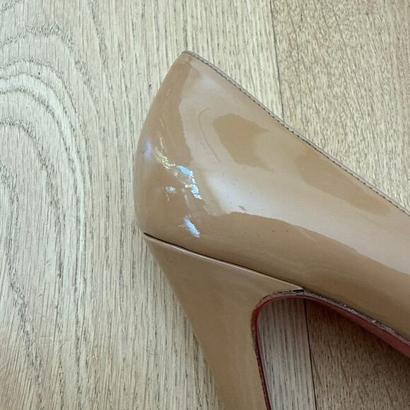 Christian Louboutin Stiletto Pumps Patent Size 40.5 Camel Brown - Picture 9 of 10